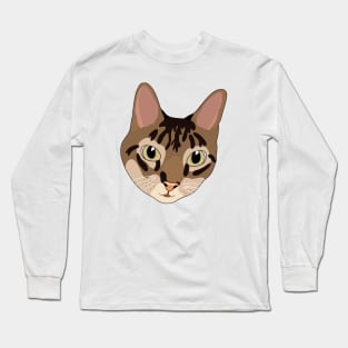 Cute Tabby Cat Long Sleeve T-Shirt